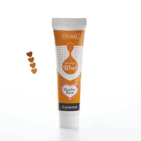 Rainbow Dust ProGel Food Colour Caramel 25 g – Concentrated Gel Colour for Fondant & Icing