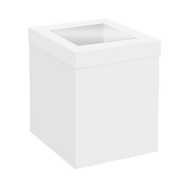Simply Making Tall Cake Box White 40x40x30 cm – Large Window Cake Transport Box