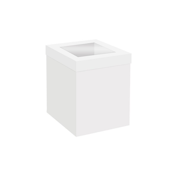 Simply Making Tall Cake Box White 40x40x30 cm – Large Window Cake Transport Box