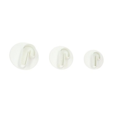 Wilton Zuckerstangen Ausstecher mit Auswerfer 3er Set – Fondant Prägeausstecher Weihnachten