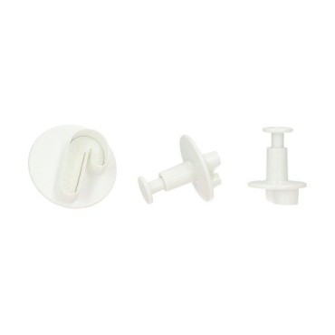 Wilton Zuckerstangen Ausstecher mit Auswerfer 3er Set – Fondant Prägeausstecher Weihnachten