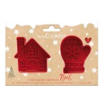ScrapCooking House & Mitten Cookie Cutter Set, 2 pcs