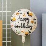 PartyDeco Happy Birthday Baustelle Folienballon, 35cm