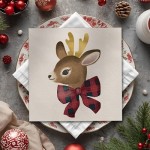 PartyDeco Reindeer Napkins, 12 pcs