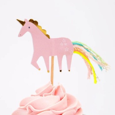 Meri Meri Einhorn Cupcake Deko Set 48-teilig | Einhorn Party Deko
