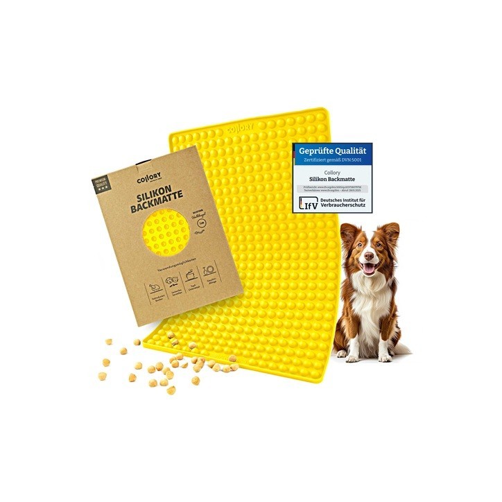Collory 1 cm Half-Sphere Silicone Treat Mat Yellow – Dog Training Snacks | Bakeria Collory 1 cm Half-Sphere Silicone Treat Mat Yellow – Dog Training Snacks | Bakeria
