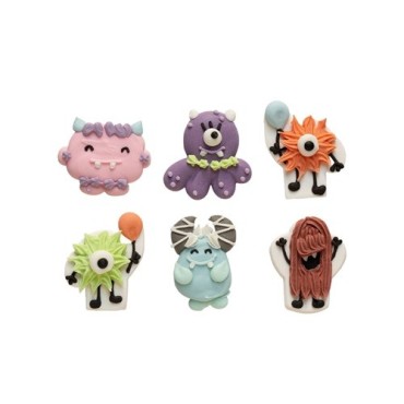 Decora Monster Sugar Decorations 6 pcs – Handmade Gluten-Free | Bakeria.ch