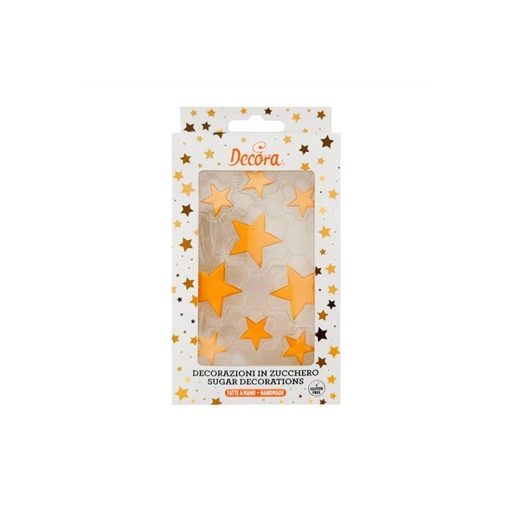 Decora Goldene Sterne Zuckerdekor 9 Stk – Handgefertigt & glutenfrei | Bakeria.ch Decora Goldene Sterne Zuckerdekor 9 Stk – Handgefertigt & glutenfrei | Bakeria.ch