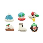 Decora White Christmas Sugar Decorations, 6 pcs