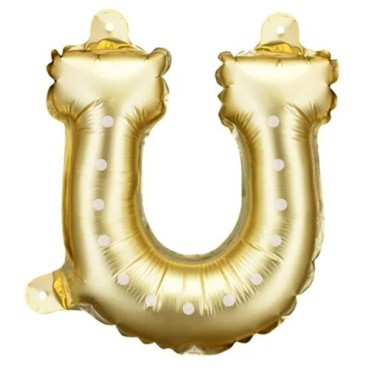 PartyDeco Horseshoe Foil Balloon Garland – 3 pcs, Gold, 18x19 cm