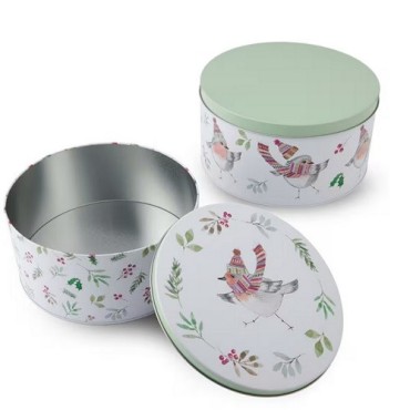 Mikasa x TipperleyHill Rotkehlchen Gebäckdosen – 2er-Set für Weihnachtsgebäck