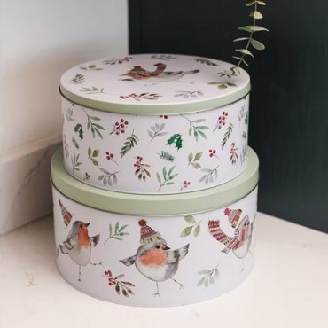 Mikasa x TipperleyHill Robin Cake Tins – 2 Piece Set for Cakes & Cookies