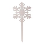 DeKora Snowflake Cake Topper Silver 13x6cm