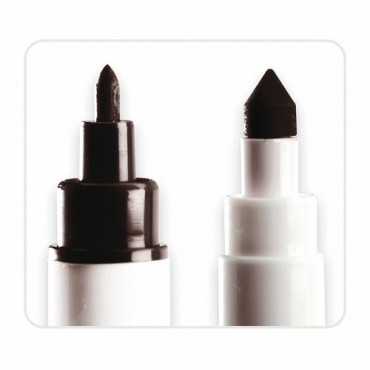 Dekora Lebensmittelstift Schwarz – 2er Set mit dünner & dicker Spitze