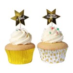 PME Christmas Star Cupcake & Topper Set, 48-teilig