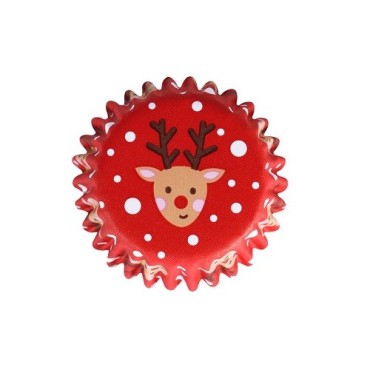 PME Mini Cupcake Förmchen Rudolph – 60 Stück, Weihnachten