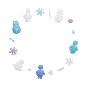 PME Snow Day Sprinkles – 60g Winter Mix with Penguins & Snowmen