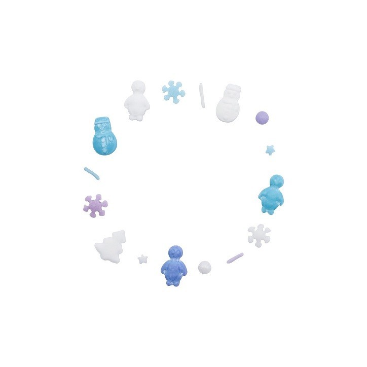 PME Snow Day Sprinkles – 60g Winter Mix with Penguins & Snowmen