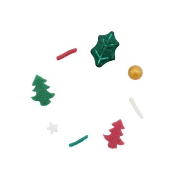 PME Happy Holidays Sprinkles – 60g Christmas Mix with Trees & Stars
