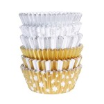 PME Cupcake Förmchen Christmas Metallic Gold & Silber, 100 Stück