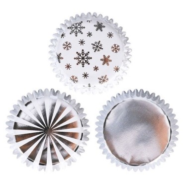 PME Cupcake Förmchen Gold & Silber Metallic – 100 Stück, Weihnachten