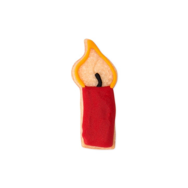 Städter Kerze Prägeausstecher 5.5 cm – Edelstahl Ausstechform für Weihnachtskekse