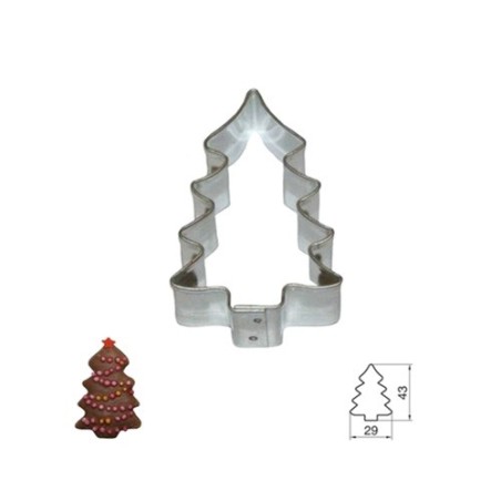 Weihnachts-Tannenbaum Ausstecher 29 x 43 mm – Edelstahl Keksausstecher