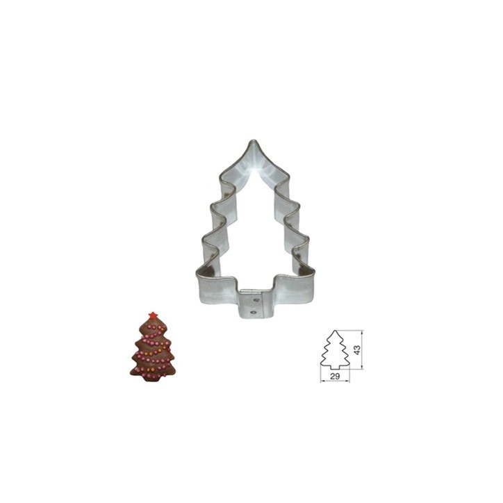 Weihnachts-Tannenbaum Ausstecher 29 x 43 mm – Edelstahl Keksausstecher Weihnachts-Tannenbaum Ausstecher 29 x 43 mm – Edelstahl Keksausstecher