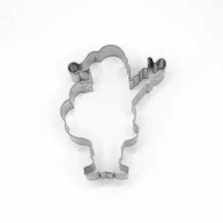Waving Santa Cookie Cutter 56x73 mm – Stainless Steel | Bakeria