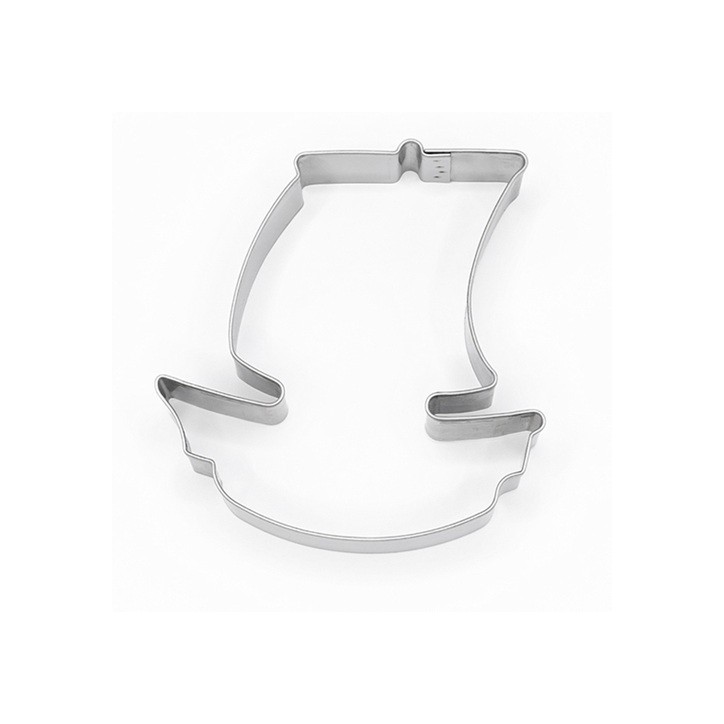 Pirate Ship Cookie Cutter 70x70mm – Stainless Steel Shape for Creative Baking | Bakeria