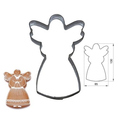 Large Angel Cookie Cutter 87×135 mm | Stainless Steel Christmas Cutter