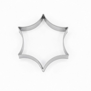 Rounded Star Cookie Cutter 48×55 mm – Stainless Steel | Bakeria