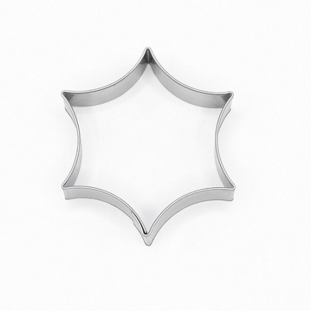 Rounded Star Cookie Cutter 48×55 mm – Stainless Steel | Bakeria