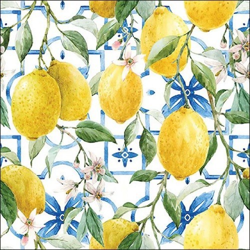 Ambiente Mediterranean Lemons Servietten, 20 Stück
