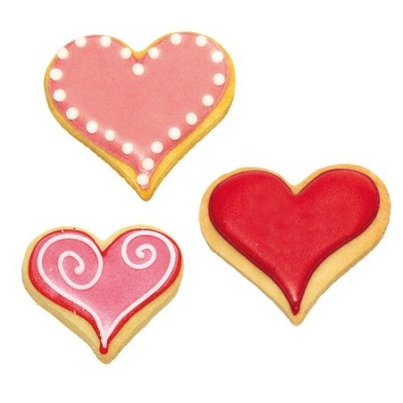 3pcs Heart Cookie Cutter Set Stainless Steel Birkmann