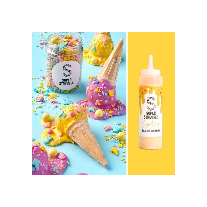 Super Streusel SuperDrip Gelb 300g – strahlende Gelb-Drips & Glasur