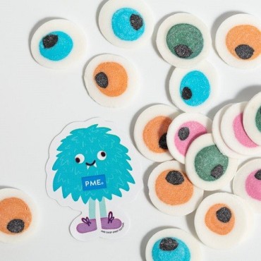 PME Sprinkle Charms Colourful Eyes – Large Sugar Eyes 25 g for Cupcakes & Cookies