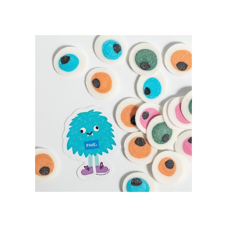 PME Sprinkle Charms Colourful Eyes – Large Sugar Eyes 25 g for Cupcakes & Cookies