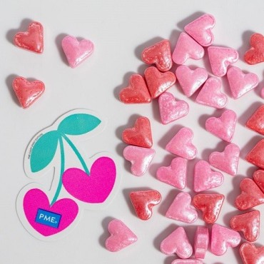 PME Pink Hearts – 25 g Heart Sprinkles for Cute Cupcakes & Romantic Treats