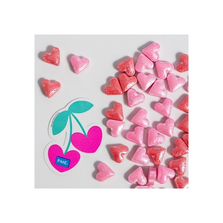 PME Pink Hearts – Herz Streusel 25 g für romantische Cupcakes & Desserts
