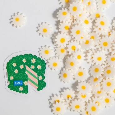 PME Sprinkle Charms White Daisies 25g – Gänseblümchen Deko