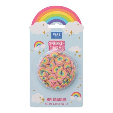 PME Mini Rainbow Sprinkles 25 g – Colourful Rainbow Cake Decorations