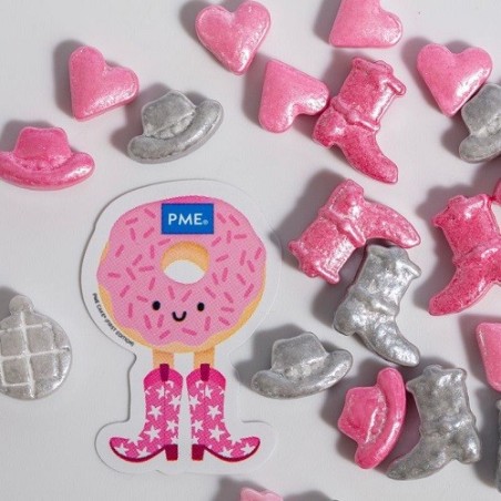 PME Sprinkle Charms Disco Cowgirl 25g – Pink & Silber Streusel