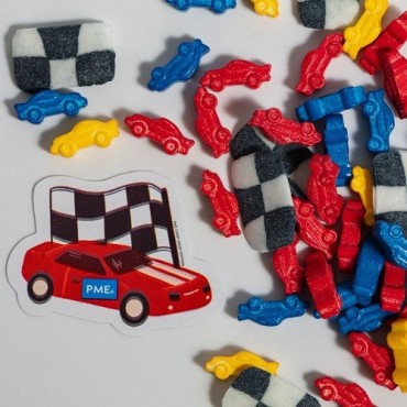 PME Sprinkle Charms Rennauto 25g – Rennwagen Streusel Deko