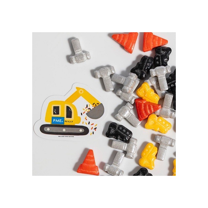 PME Sprinkle Charms Construction 25g – Fun Cake Decorations PME Sprinkle Charms Construction 25g – Fun Cake Decorations