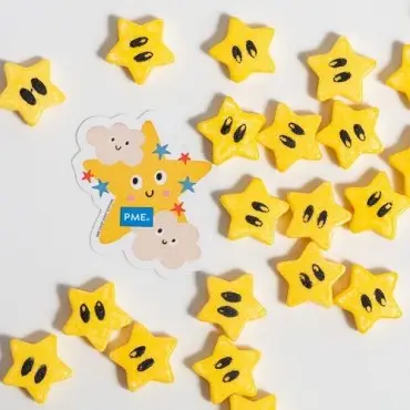 PME Sprinkle Charms Yellow Stars 25g – Sterne Streusel Gaming Party