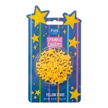 PME Sprinkle Charms Yellow Stars 25g – Sterne Streusel Gaming Party