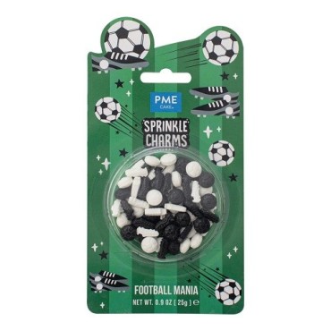 PME Football Sprinkle Charms 25g – Football Cake Decorations