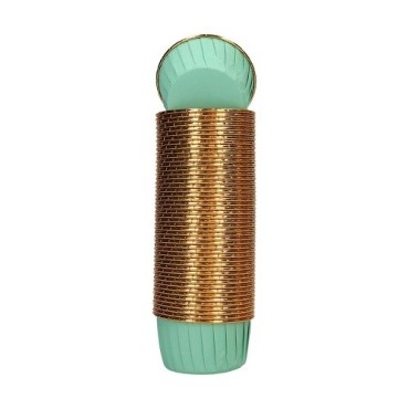 Wilton Muffin Baking Cups Aqua – 50 Pieces with Gold Edge