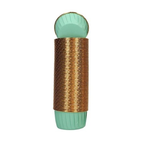 Wilton Muffin Backbecher Aqua – 50 Stück mit Goldrand